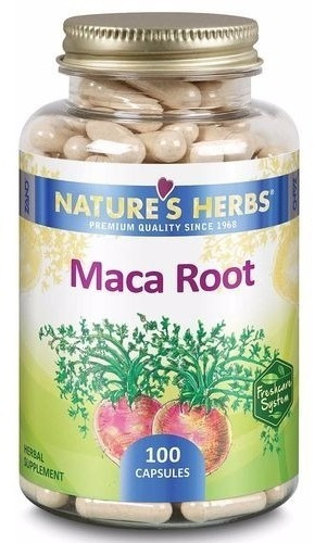 Maca Root Nature's Herbs 100 Cápsulas Novo Importado E U A !