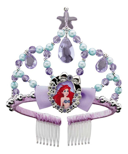 Disney Diadema De Princesa Ariel Para Niñas Tiara De Juguete Color Violeta