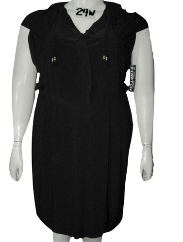 Vestido Negro Cocktail Salir Talla 24w (44w) Julian Taylor 