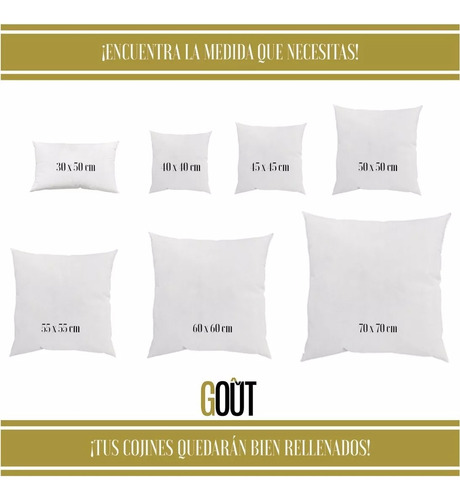 Imagen 7 de 7 de 5 Rellenos Premium Para Cojín Decorativo 70x70 Cm Marca Goût
