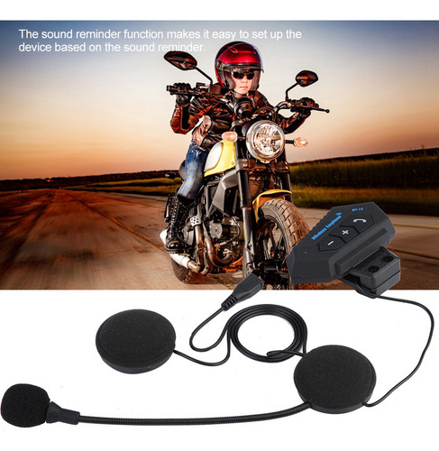 1 Par De Bocinas Para Audífonos Tipo Casco De Moto Bt