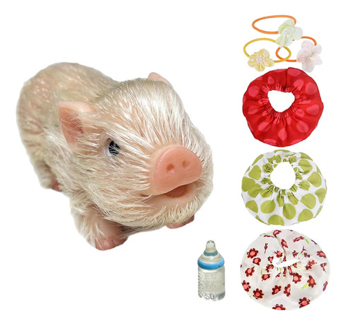 A*gift Reborn Piggy Doll Mini Piggy Toy Silicone Pig Doll