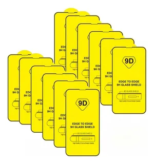 Mica 9d Cristal Templado Mayoreo 10 Piezas Para iPhone