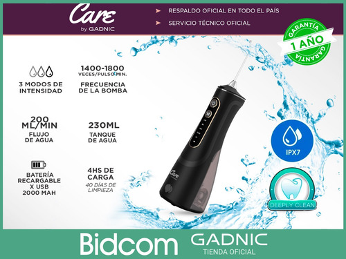 Imagen 2 de 10 de Blanqueador Dental Gadnic Irrigador Portatil 5w Silencioso