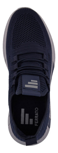 Zapato Urbano 36243xve Hombre Logo Depiso Azul Geometrico