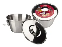 Comprar Flanero Con Tapa Y Cierre De Acero Inox De16 Cm Marca Ibili Color Gris