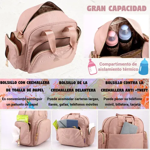 Bolso bandolera para mujer Mochila de viaje de nailon multifuncional Bolsos  (verde)