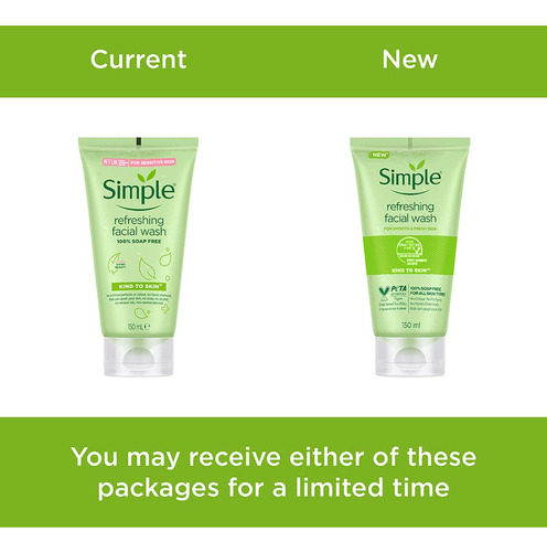 Gel De Lavagem Facial Refrescante Simple Kind To Skin, 150 M