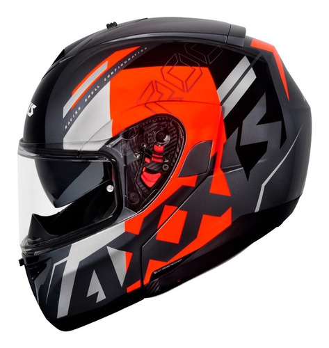 Capacete Axxis Roc Sv Blow Orange Com Viseira Solar