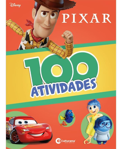 Livro Infantil Colorir Disney Pixar 100 Atividades