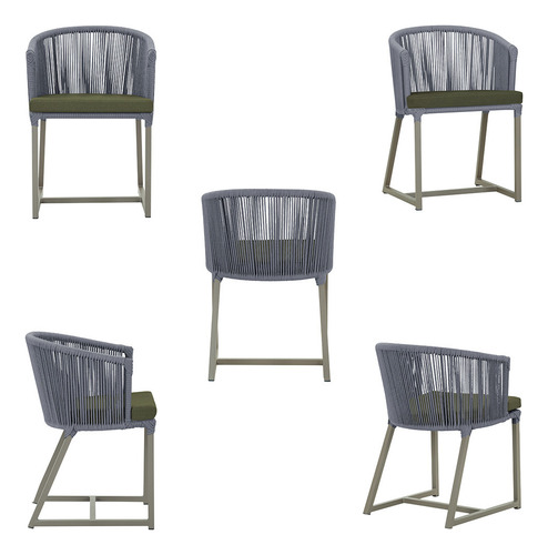Mesa E 6 Cadeiras De Jantar Noronha Fendi E13 Trama Original