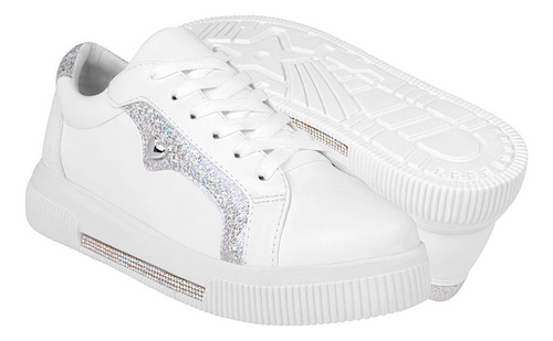 Tenis Casuales Dama Stylo 5220 Simipiel Blanco