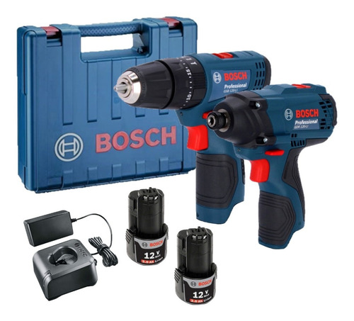 Rotomartillo + Llave Impacto 12v Bosch Gdr 120-li+gsb 120-li Color Azul