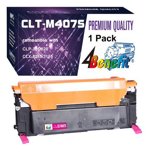 (1 Cartucho De Tóner Clt-407s Compatible Con Magenta) 4ben.