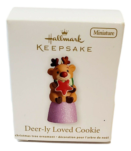  Tarjeta 2 Deer-ly Loved Cookie Miniatura Ornamento