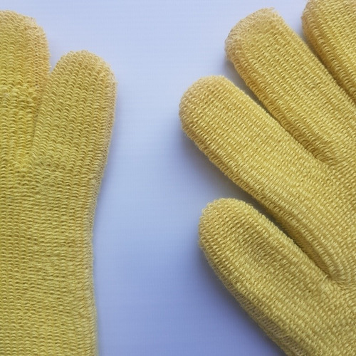 Imagen 2 de 5 de Guantes Terry Kevlar Acolchonado Cuero Parrilla Hornos 200°