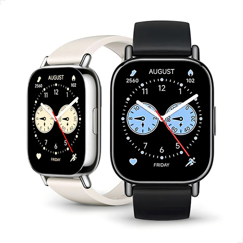 Relogio Smartwatch Xiaomi Redmi Watch 5 Lite Gps Caixa Branco Pulseira Bege Bisel Prata Desenho Da Pulseira Milanese
