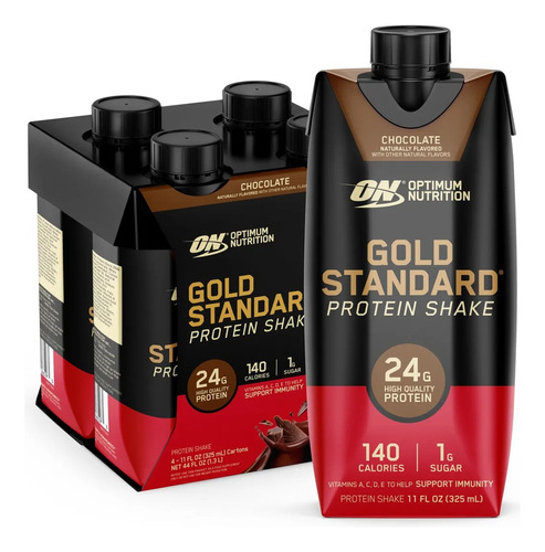 Proteína Bebible Gold Standard Protein Shake 325ml Pack X4 