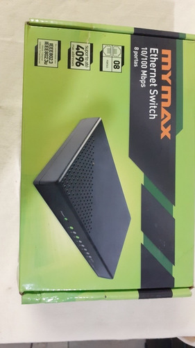 Switch 8 Portas 10/100mbps Preto - Mymax