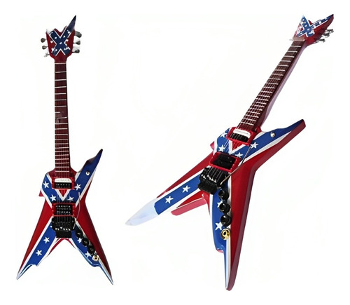 Mini Guitarra Estilo Washburn (confederate Flag) 