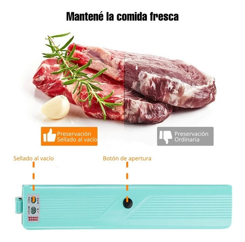 Imagen 6 de 10 de Selladora Al Vacio De Alimentos Electrica Portatil Tcweb
