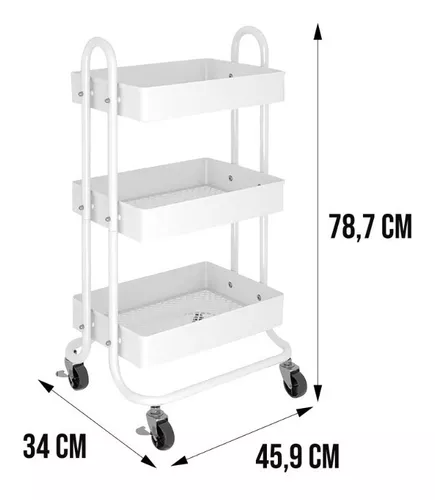 Carro Organizador De Verduras Y Frutas 3 Estantes - $ 599,00