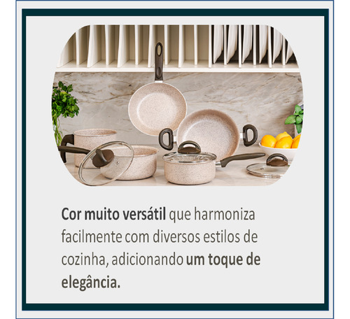 Jogo De Panelas Antiaderente/ceramica/alumíno/brinox 5pçs