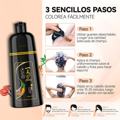 Shampoo Cobre Cabelos Grisalhos 500ml Corantes Natural