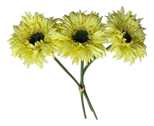 25 Bouquet De 3 Mini Gerbera Artificial, Eventos, Decoración
