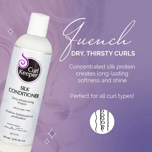 Curl Keeper Acondicionador De Seda Para Cabello Rizado, 12 .