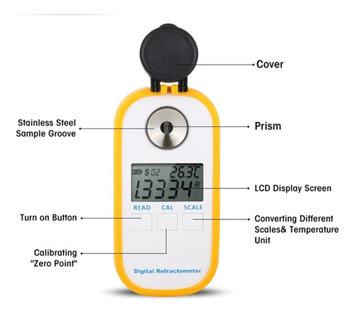 Brix 0-50% Refractometers De Cerveza Digital Escala Doble