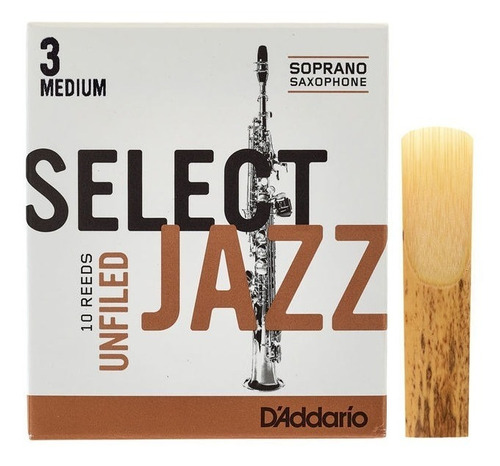 Palheta Select Jazz Unfiled - Sax Soprano - 3,0 Medium