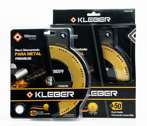 Disco Diamantado 180mm Para Metal Premium Kleber Fox65180