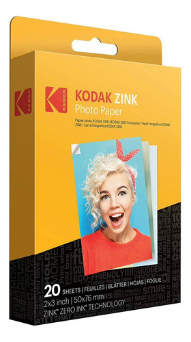 Imagen 1 de 1 de Papel Zink De 2 X3 Para Kodak Printomatic 20 Hojas