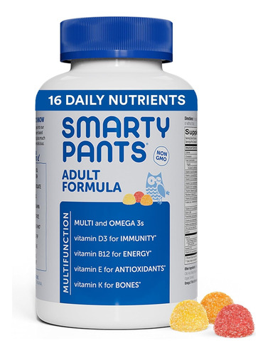 Smartypants Daily Gummy Multivitamin Adult: Vitamina C, D3