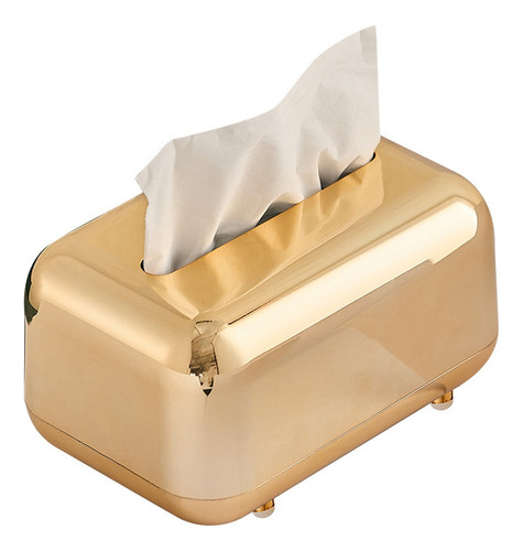 Estuche De Papel Para Servilletas N7luxury, Dorado, Para Pañ
