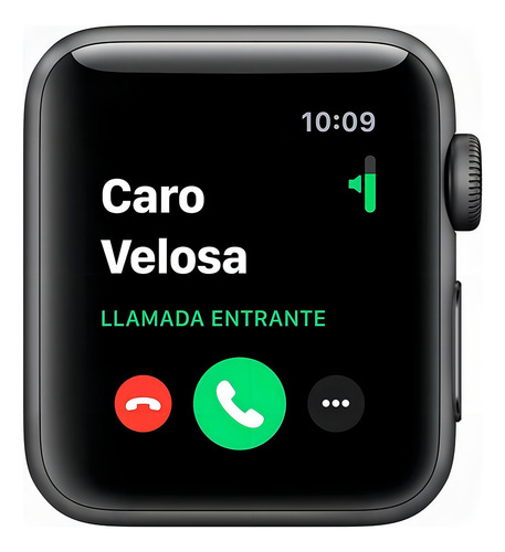 Apple Watch (GPS) Series 3 display de 1.496" con correa de fluoroelastómero color negro y caja color gris espacial - Bueno (Reacondicionado)