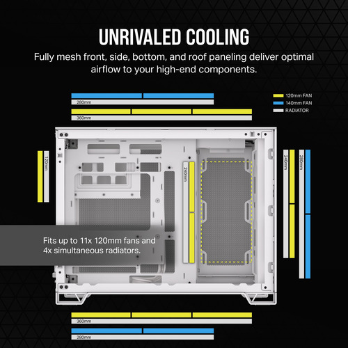 Funda Para Pc Corsair 2500d Airflow Small-tower Matx Con Tem