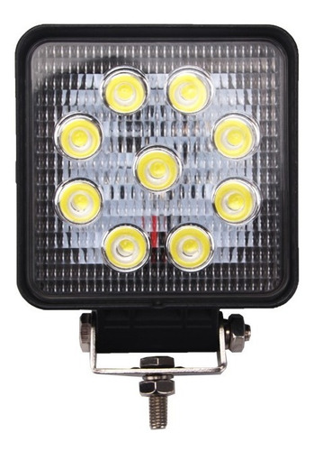 Imagen 1 de 10 de Faro Auxiliar Proyector Cuadrado 9 Led 27w Agro Vehículo