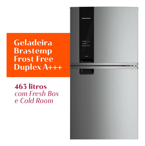 Geladeira Frost Free Brm55fk Duplex 463l Inox Brastemp Inox