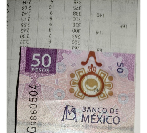 Billete De 50 Pesos Ajolote Serie Ag Con Error De Impresión