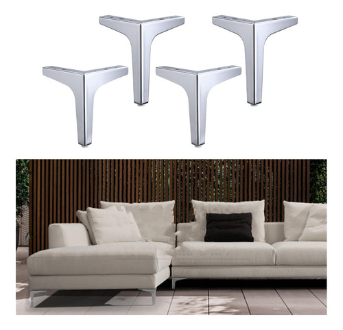 C-f 4 X Hierro Metal Muebles Pierna/pies Metal Sofá 10cm