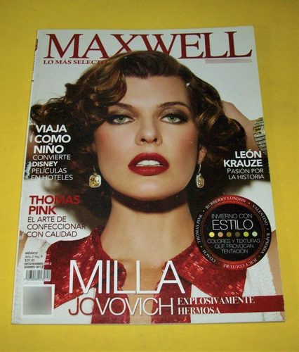 Milla Jovovich Revista Maxwell 2012 Messi