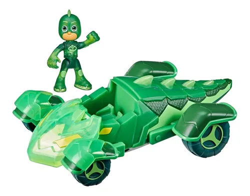 Pj Masks Gekko Vehículo Luminoso + Figura Hasbro