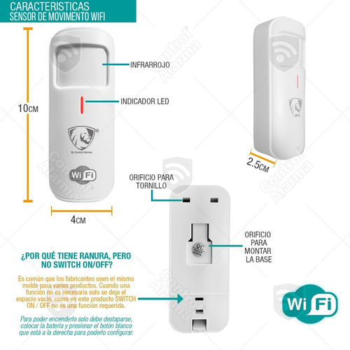 Imagen 10 de 10 de Sensor Movimiento Wifi Infrarrojo Alarma Casa Tuya Google