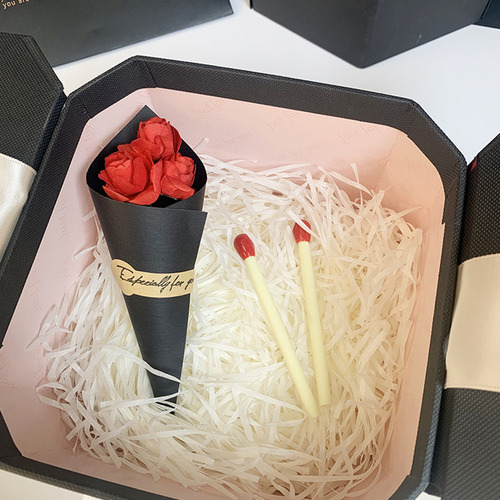 Caja De Regalo Con Arreglos Florales En Forma De Rosa, 10 Un