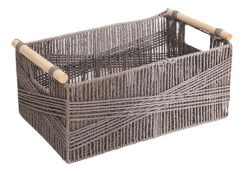 Cesta De Inodoros Organizador De Canasta Tejida A Mano Con L
