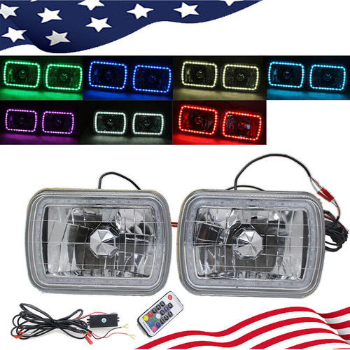 For 86-95 Jeep Wrangler Yj 7x6 Rgb Multi Color Led Smd H Rrx