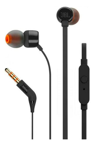 Audífonos In Ear Jbl Tune T110 Con Micrófono Negro