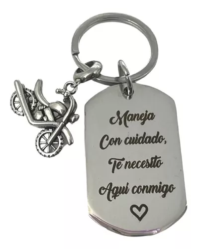 Llavero Moto con Frase Personalizada – Láser Shop México